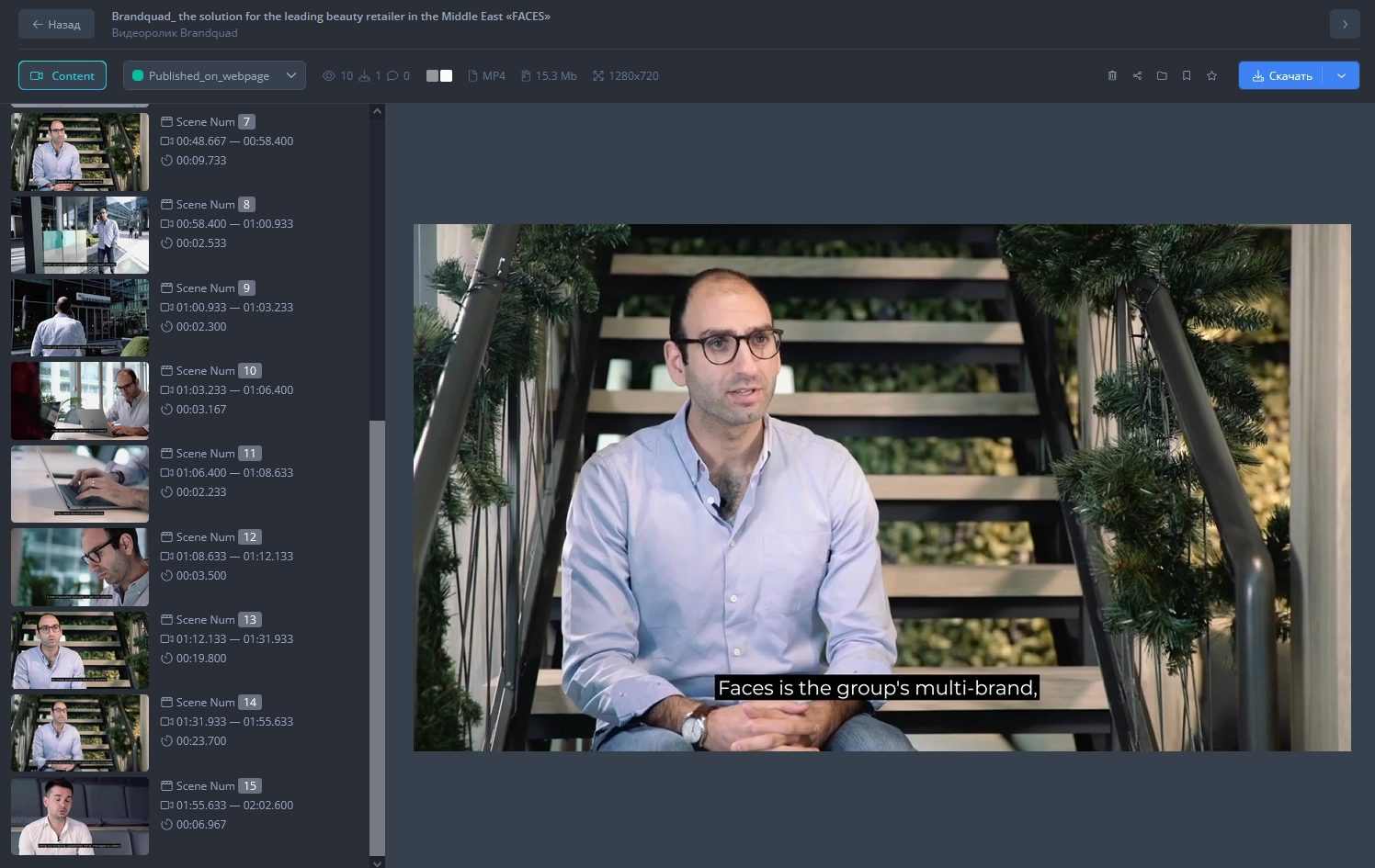 список сцен