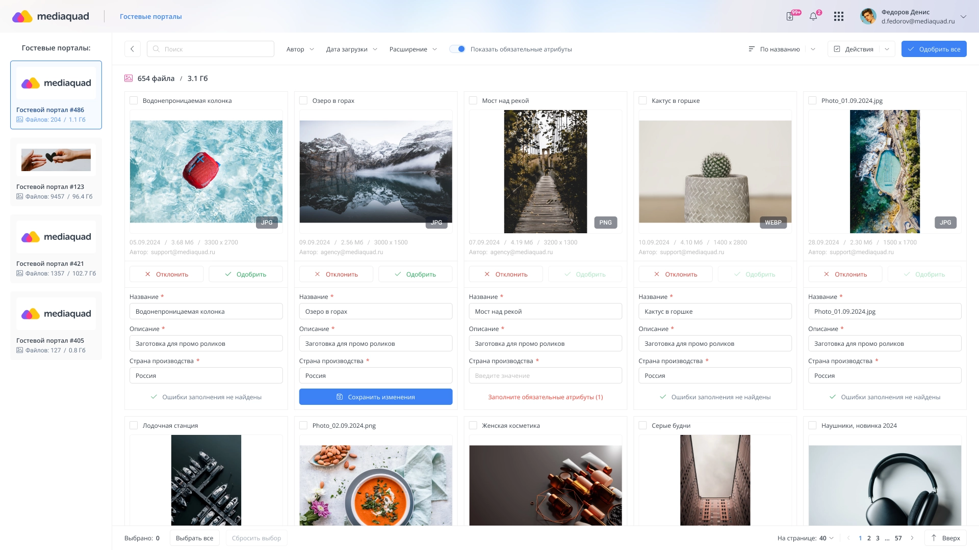 Mediaquad DAM Гостевые порталы